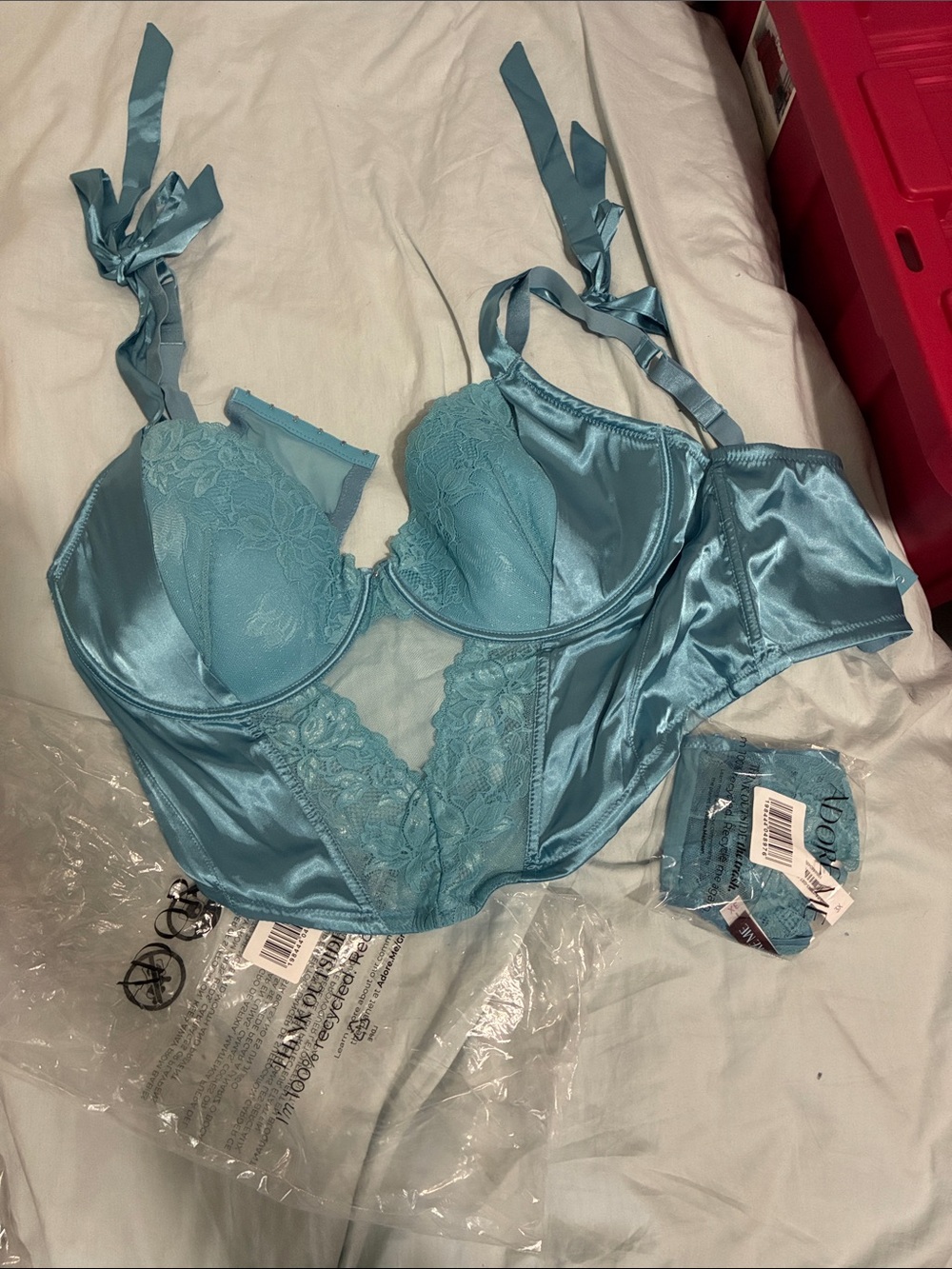 Adore Me 3X NEW Teal Blue Lingerie